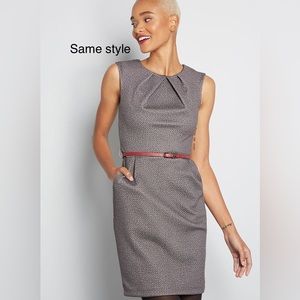 (D32) Modcloth Plaid fashion teaching classy sheath pencil dress with pockets